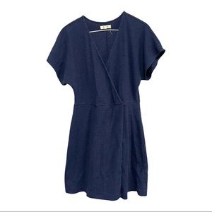 Madewell Womens Faux Wrap Short Sleeve Stretch Dress Size Medium